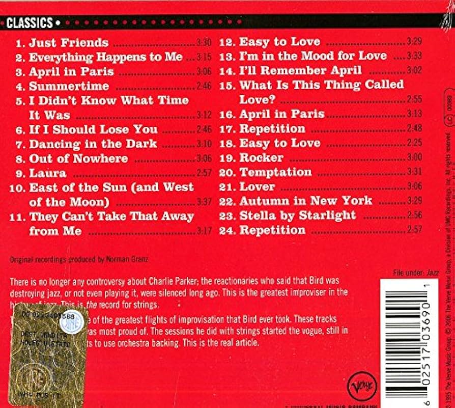 チャーリー・パーカー・ウィズ・ストリングスNo.2(紙ジャケット仕様) [CD] Amazon.co.jp: チャーリー・パーカー・ウィズ・ストリングス NO